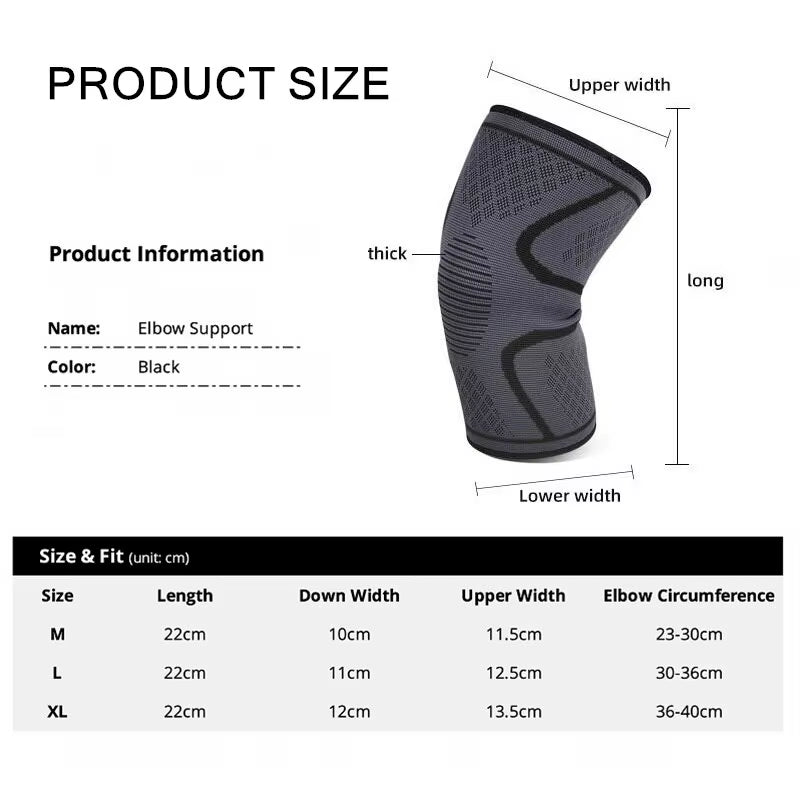1 Piece Elbow Support Elastic Gym Fitness Nylon Protective Pad Absorb Sweat Sports Safety Basketball...