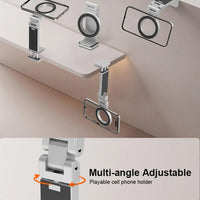 Foldable Magnetic Phone Holder Essentials Flexible Rotation Magsafe Airplane Travel Mount for Iphone 16-12 Smartphone