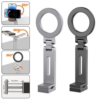 Foldable Magnetic Phone Holder Essentials Flexible Rotation Magsafe Airplane Travel Mount for Iphone 16-12 Smartphone