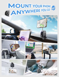 for Magsafe Car Mount Airplane Phone Holder Flexible 360° Rotatable Dashboard Cell Phone Holder for Iphone 15 14 13 12Mini